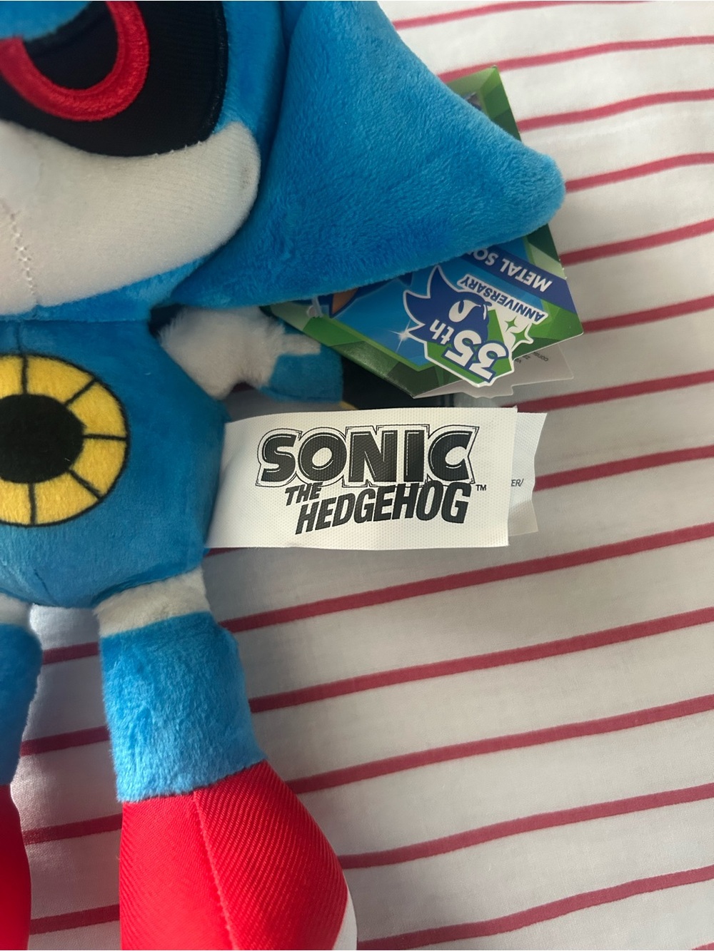 Sonic the Hedgehog Metal Sonic 35th Anniversary 7” Plush Jakks Pacific - Picture 4 of 7